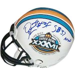 Dexter Jackson Super Bowl Logo Autographed Riddell Mini Helmet with SB 