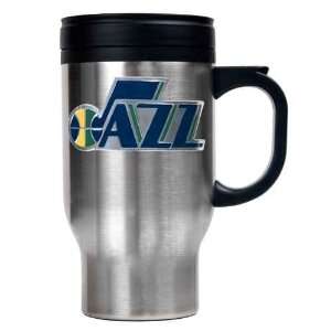 Utah Jazz 16oz Stainless Steel Travel Mug:  Home & Kitchen