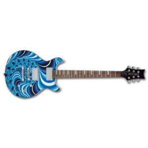 Daisy Rock Elite Custom Guitar, Blue Kaleidoscope
