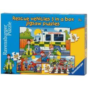  Ravensburger Rescue Vehicles Puzzles 3 in a Box: Toys 