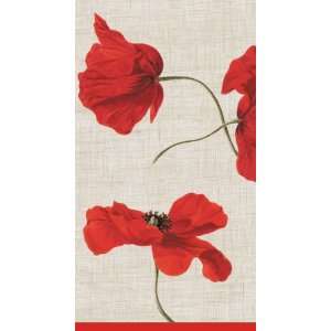   Dancing Poppies 3 Ply Paper Guest Towel, 30 Count, Ivory: Home