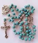 Wood Catholic Rosary Beads Necklace Holy Mary Red Long Chain Jerusalem 