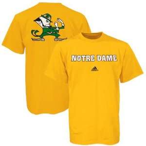  adidas Notre Dame Fighting Irish Gold Prime Time T shirt 