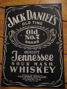 JACK DANIELS OLD TIME WHISKEY metal sign  