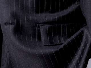 New Daniele $1295 Navy Pinstripe 150s Wool Mens Suit  