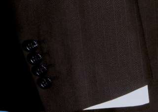 New Daniele $1295 Brown w/ Cream 150s Twill Wool Mens Designer 