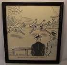 ed reed original horse racing cartoon signed inscribed by the