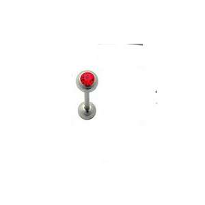  Dazzling Red Logo Tongue Ring Body Piercing Jewelry 