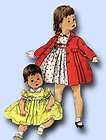 1950s darlin simplicity tucked toddlers coat dress pattern sz 1