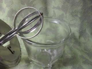Egg Beater Mixer With Glass Measuring Jar, Painted Handle  