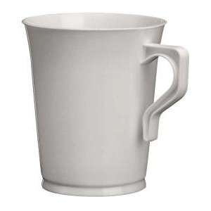 Cups  8 oz. Plastic Coffee Mug   white 