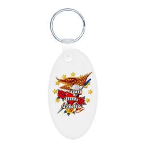   Oval Keychain Bald Eagle Death Before Dishonor: Everything Else