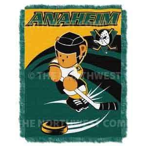   Anaheim Mighty Ducks Baby Afghan / Throw Blanket