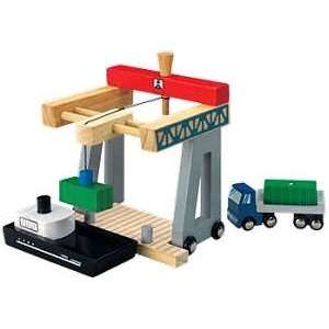  Maxim   Maxim Wooden Pier Set w/ Barge & Container Toys 
