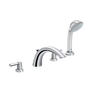  GROHE Arden Chrome 2 Handle Bathtub Faucetwith Handheld 