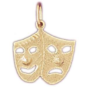   14k Gold Charm Drama Masks 0.8   Gram(s) CleverEve Jewelry