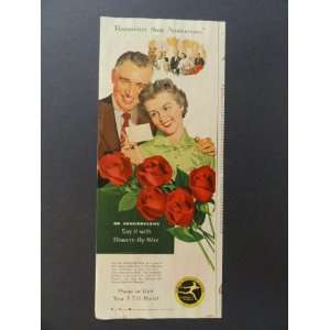 Florists Telegraph Delivery,1956 Colliers print advertisement (man 