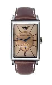  Emporio Armani Mens AR0127 Tan Leather Watch: Watches