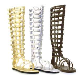  Gladiator Roman Sandals Spartacus Greek Costume Shoes Knee Boots 11