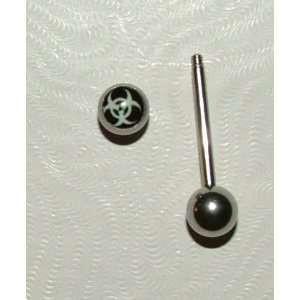   Stars Logo Tongue Ring Body Piercing Jewelry .316L Surgical Steel
