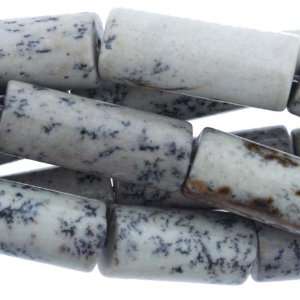 Dendrite Jasper  Tube Plain   20mm Height, 8mm Width, No Grade   Sold 