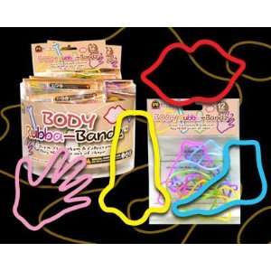 Body Parts Rubba Rubber Bandz Band Wristband (12) Toys 