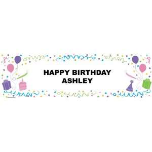  Pastel Personalized Birthday Banner Large 30 x 100 