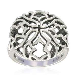  Sterling Silver Celtic Knot Round Ring, Size 5: Jewelry