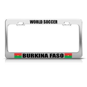  Burkina Faso Flag Chrome Sport Soccer license plate frame 