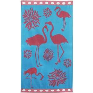  Palm Island Flamingo Flirt Jacquard Beach Towel