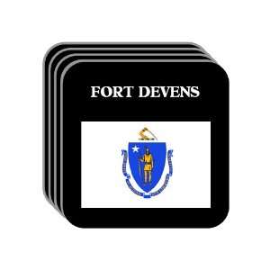 US State Flag   FORT DEVENS, Massachusetts (MA) Set of 4 Mini Mousepad 