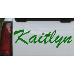 Kaitlyn Car Window Wall Laptop Decal Sticker    Dark Green 