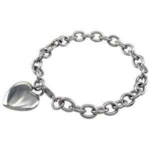  07.50 Inch Rolo Heart Bracelet CleverEve Jewelry