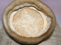 desirable natural mink fur hat warm elegant 22.5  