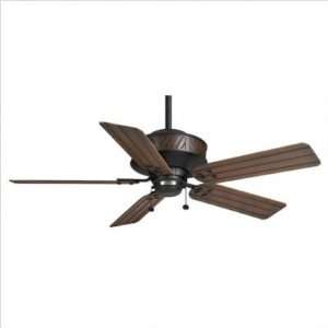   Wet Location Ceiling Fan in Textured Matte Black with Beadboard Blades