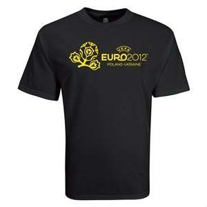  hidden Euro 2012 Official Linear Crest T Shirt (Black 