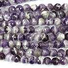 G757 Faceted amethyst gemstone loose beads round 8mm