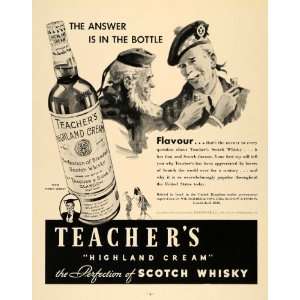 1936 Ad Teachers Highland Cream Scotch Whisky Liquor   Original Print 