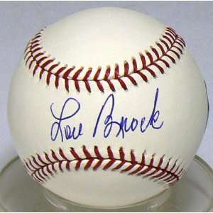  Lou Brock Autographed Ball