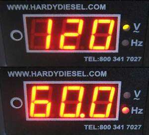 Diesel or Gas Generator Voltage and Frequency Meter  