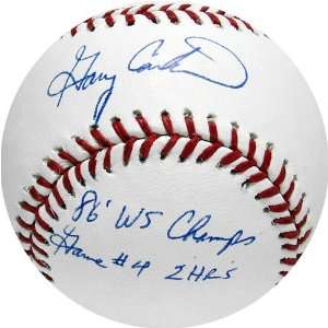  Gary Carter Autographed Baseball with 86 WS Champs and GM 