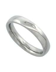 Surgical Steel 4mm Domed Wedding Band Thumb Ring Comfort Fit High 