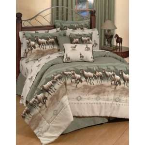  Horse Stampede Bedding 8 Pc King Bed In Bag Comforter Set 