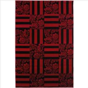Crescent Drive Rugs IP72118041 Horizon Black / Red Contemporary Rug 