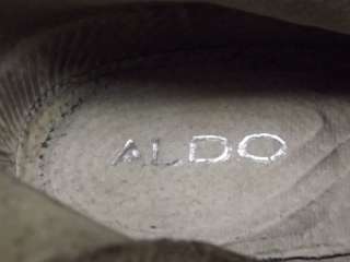 Mens boots black leather Aldo 44 11 M ankle harness dress zip  