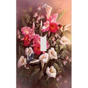  Hummingbirds and Lilies Decorative Switchplate Cover