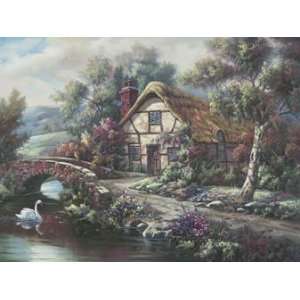   Cottage, Essex, Canvas Transfer by Carl Valente, 16x12
