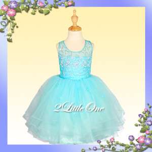 Wedding Flower Girl Pageant Holiday Party Dress 12M 4T  