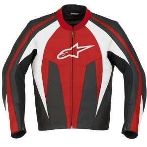  Alpinestars Stunt Leather Jacket   46/Red Automotive