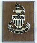 US Coast Guard Military Brass E7 Insignia Plaque 7x9 Emblem Anchor 